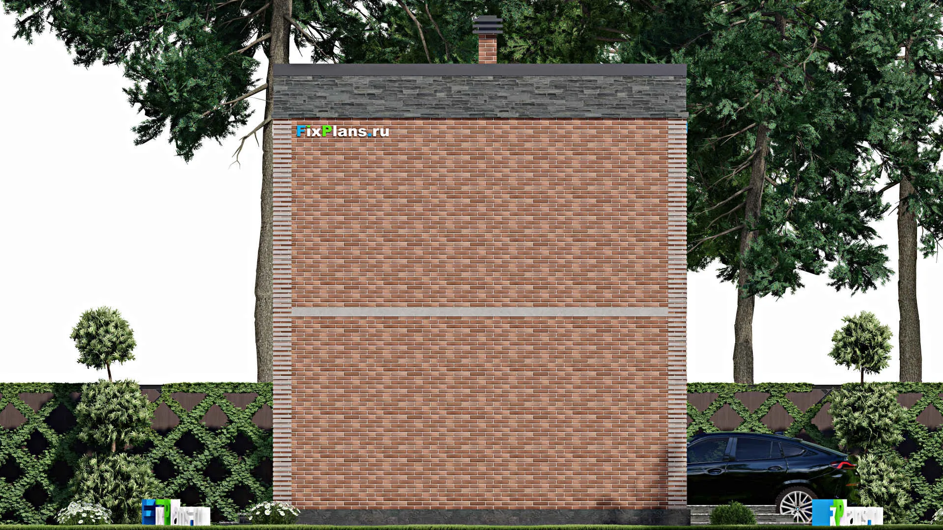 F-11483 - Проект двухэтажного дома 9 на 9, площадью 100 м² с 3 спальнями