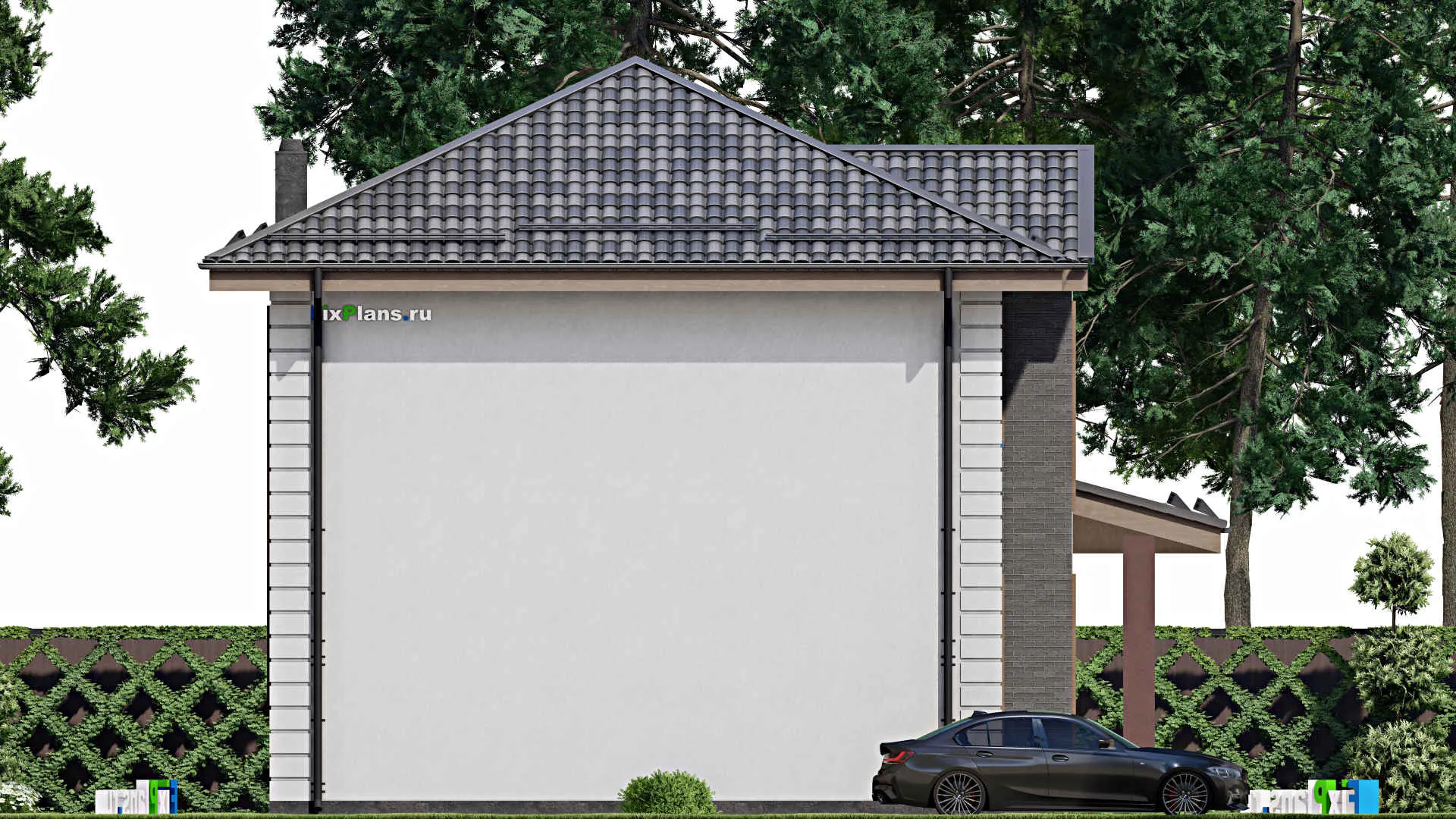 F-7757 - Планы двухэтажного дома 12 на 14, площадью 190 м² с террасой и 4 спальнями