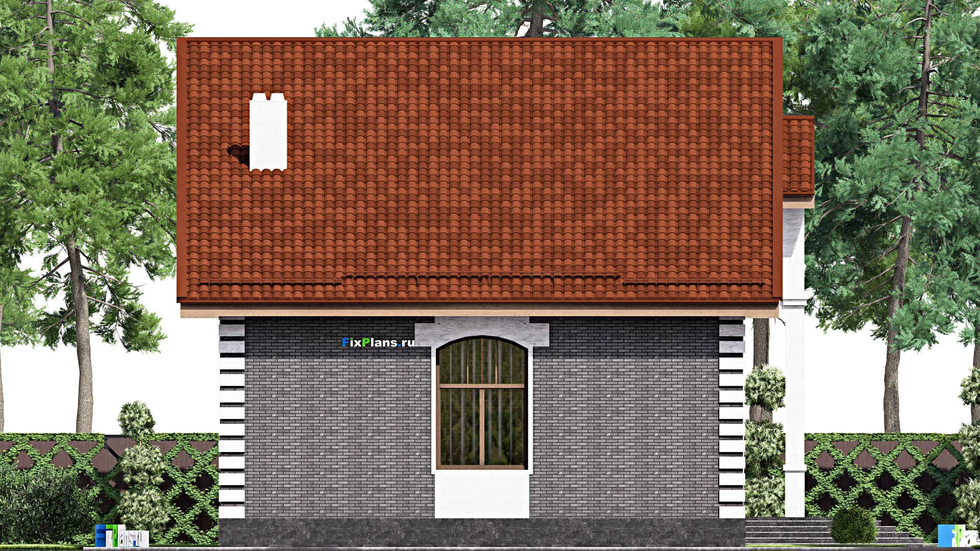 F-17072 - Проект одноэтажного дома 14 на 24, площадью 220 м² с 2 спальнями