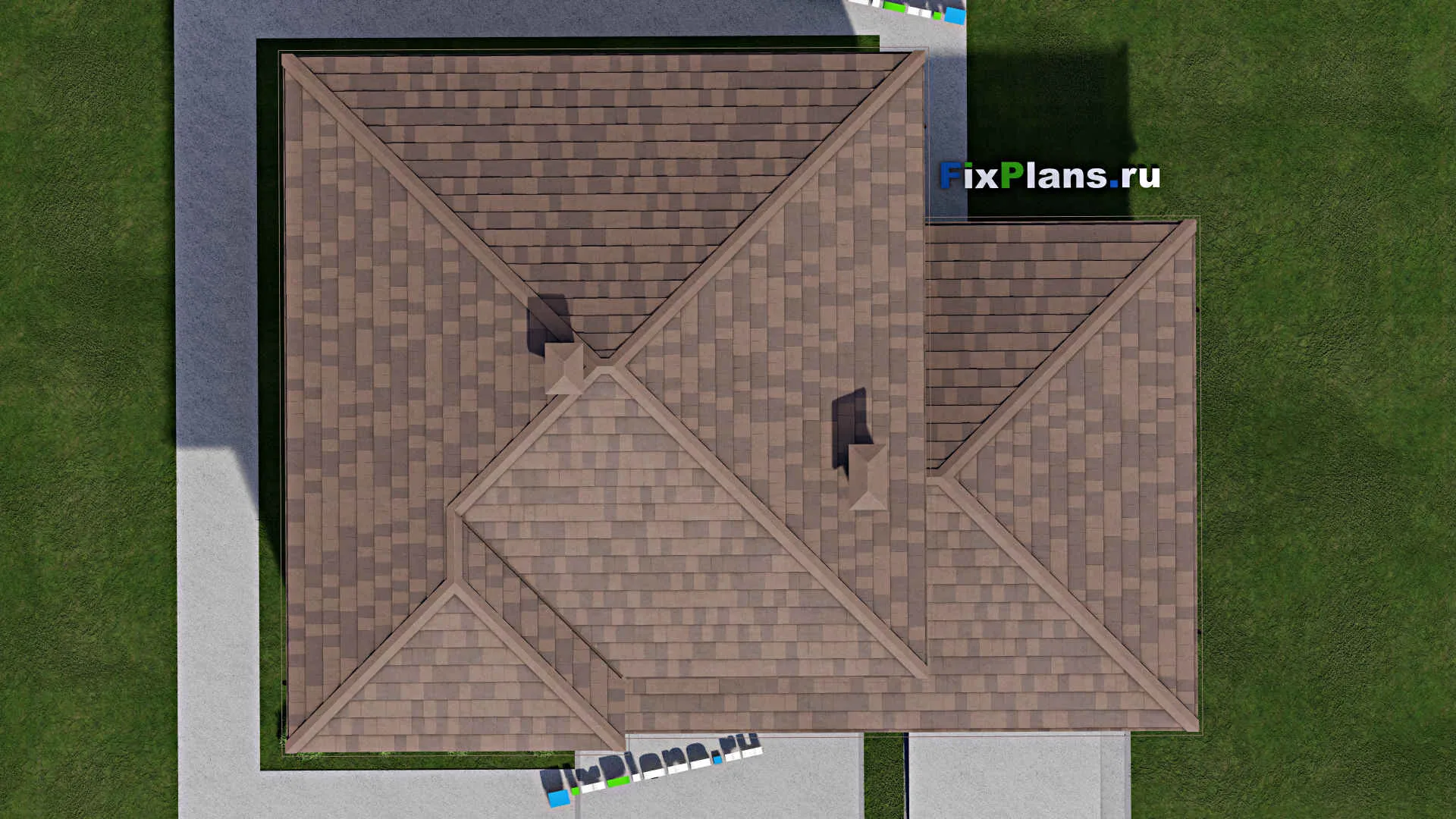 F-11789 - Проект двухэтажного дома 12 на 16, площадью 190 м² с гаражом на 1 машину и 4 спальнями