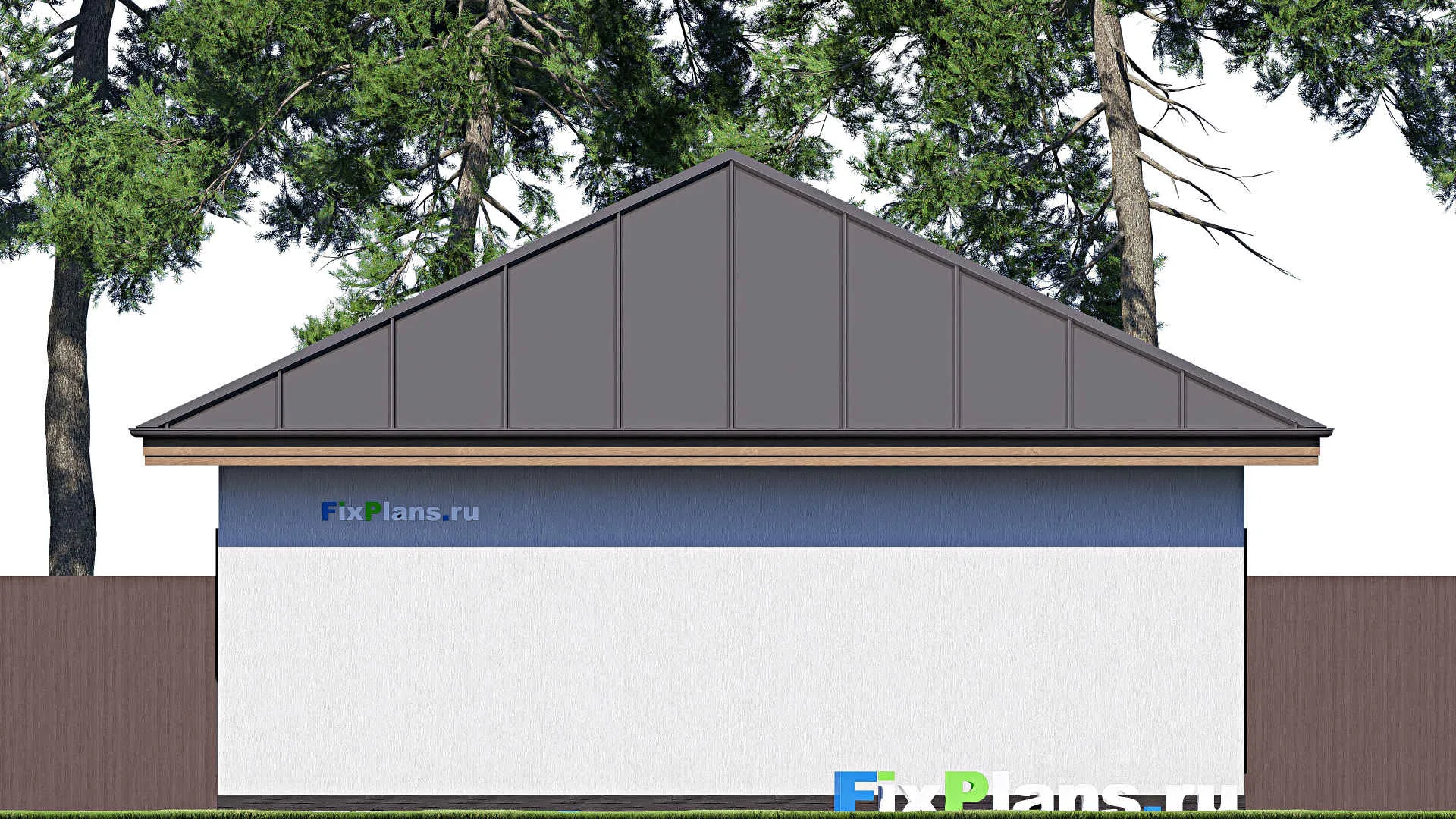 F-18998 - Проект гаража из газобетона 10 на 13, площадью 110 м² на 2 машиноместа