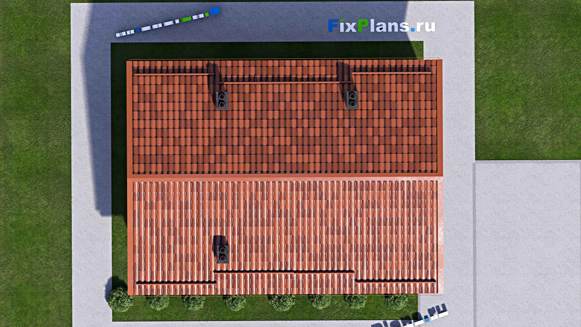 F-15101 - Проект бани 8 на 11, площадью 60 м² с комнатой отдыха и санузлом