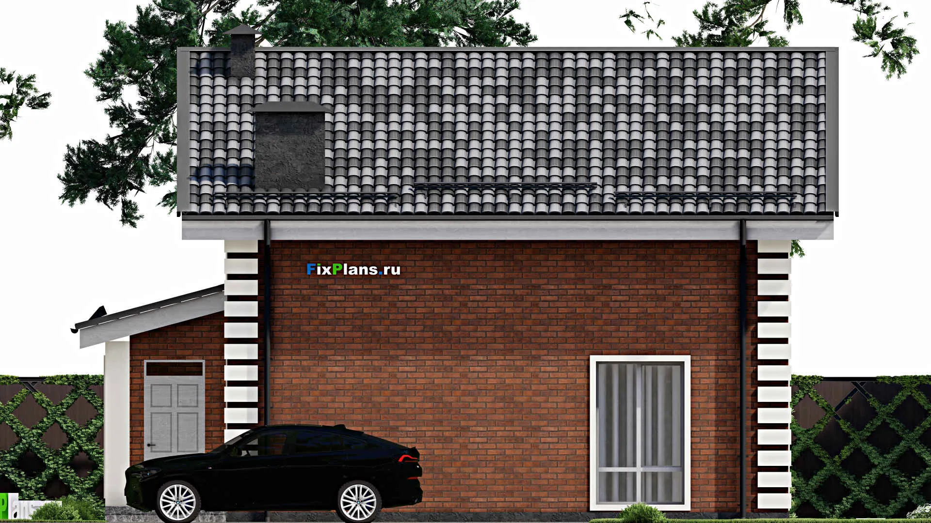 F-6182 - Проект дома с мансардой 10 на 10, площадью 140 м² с 4 спальнями