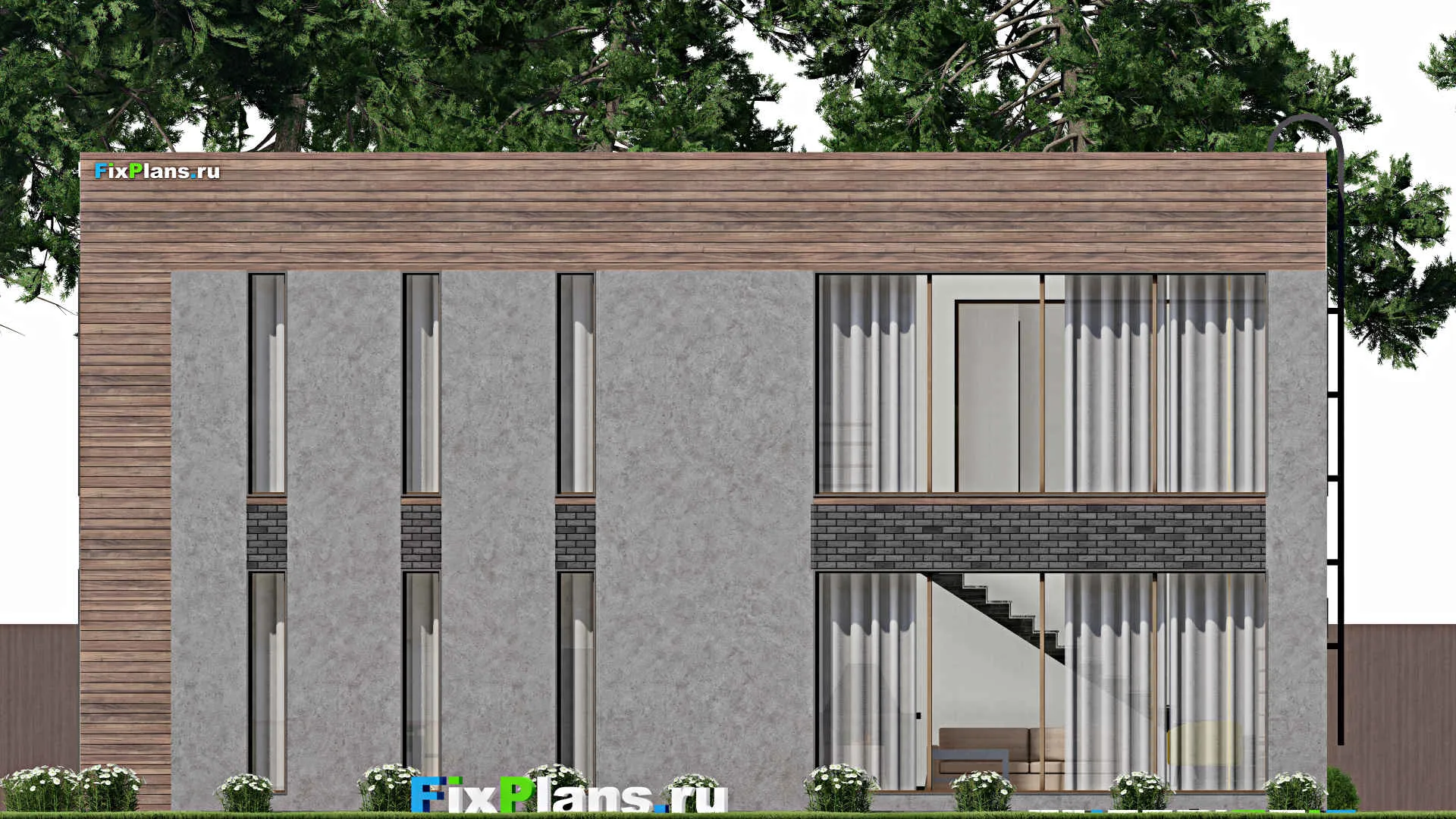 F-10340 - Проект двухэтажного дома 16 на 18, площадью 280 м² с 4 спальнями