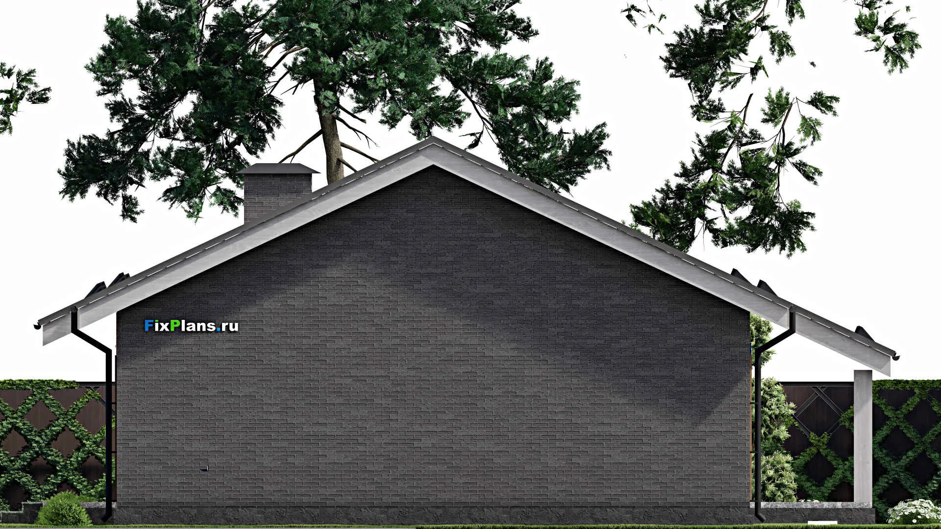 F-5291 - План одноэтажного дома 11 на 16, площадью 160 м² с террасой и 3 спальнями