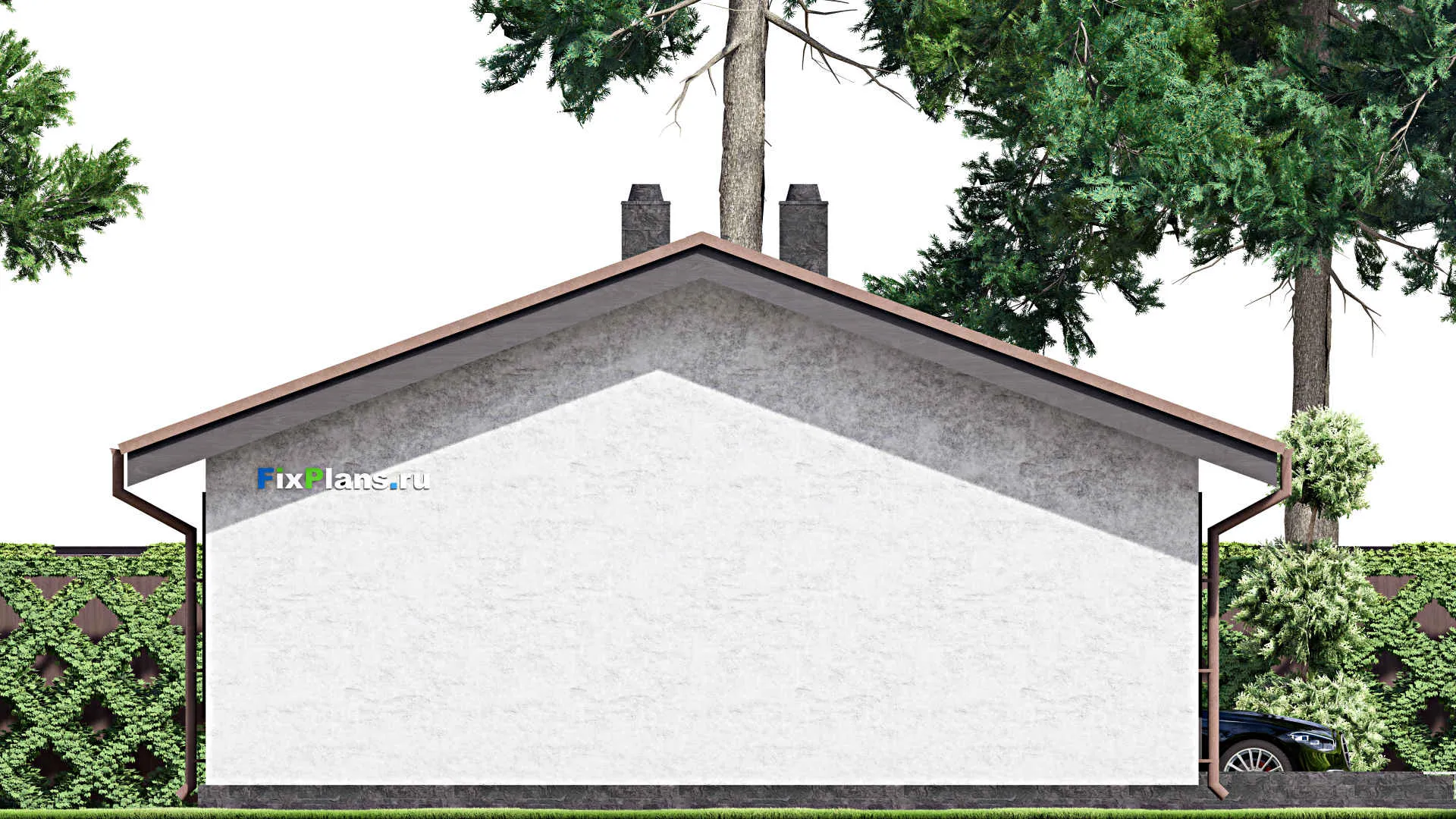 F-14480 - Проект одноэтажного дома 11 на 14, площадью 100 м² с 3 спальнями